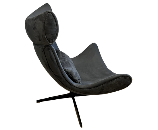 Кресло Imola с подушкой, искусственная замша графит, изображение 3 | Интернет магазин мебели и декора LifeDekor