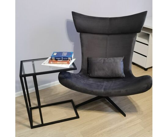 Кресло Imola с подушкой, искусственная замша графит, изображение 2 | Интернет магазин мебели и декора LifeDekor
