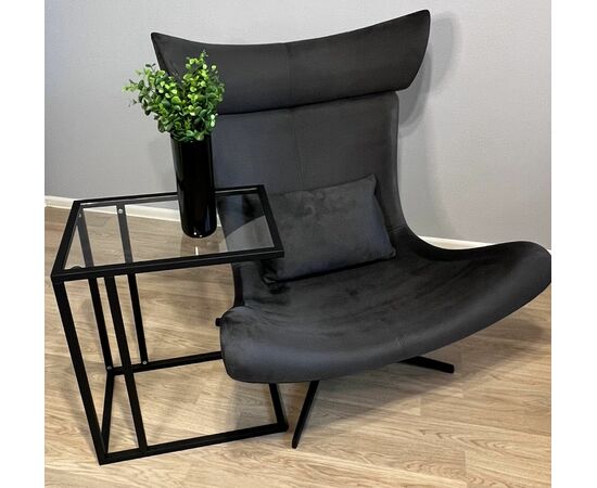 Кресло Imola с подушкой, искусственная замша графит, изображение 11 | Интернет магазин мебели и декора LifeDekor