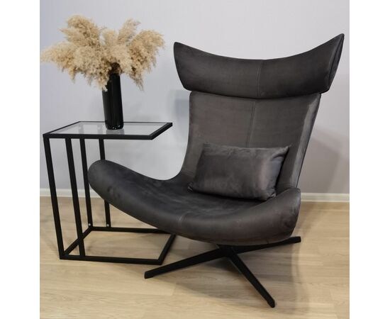 Кресло Imola с подушкой, искусственная замша графит, изображение 6 | Интернет магазин мебели и декора LifeDekor