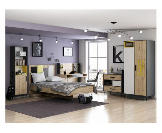 Стол Нобира антрацит / дуб ирландский, изображение 3 | Интернет магазин мебели и декора LifeDekor