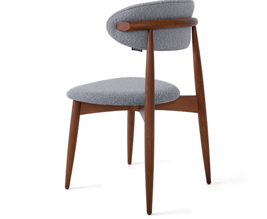 Стул Glory серый, опора бук коричневый, изображение 3 | Интернет магазин мебели и декора LifeDekor