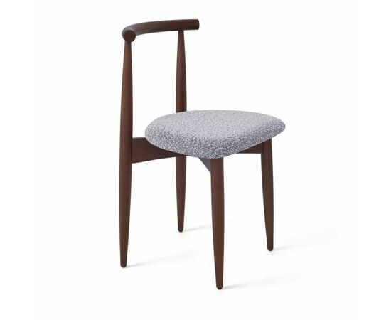 Cтул Rebel cерый, опора бук коричневый | Интернет магазин мебели и декора LifeDekor