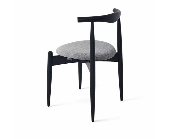Стул Noble серый, опора бук черный, изображение 3 | Интернет магазин мебели и декора LifeDekor