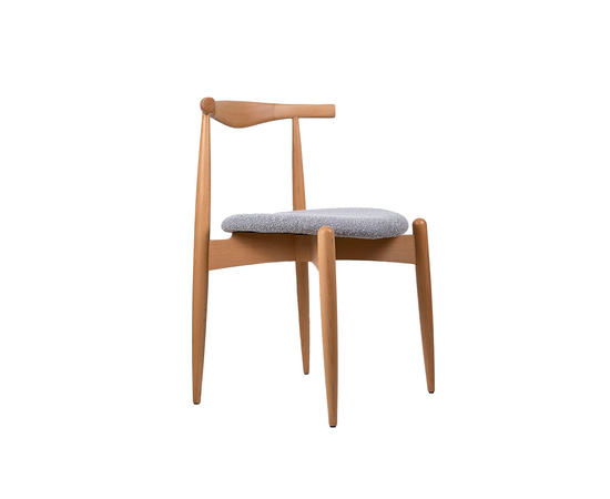 Стул Noble серый, опора бук светлый | Интернет магазин мебели и декора LifeDekor