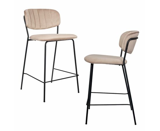 Комплект из 2-х стульев полубарных Carol латте | Интернет магазин мебели и декора LifeDekor