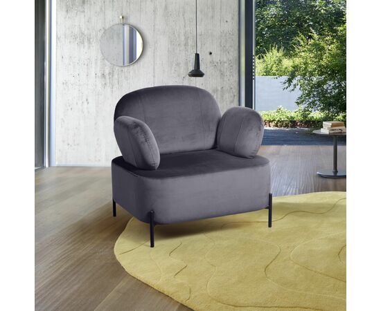 Кресло Dandy, бархат серый 27, изображение 5 | Интернет магазин мебели и декора LifeDekor