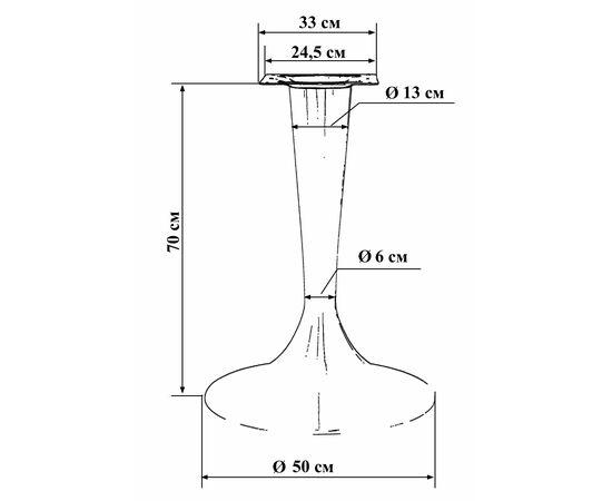 Подстолье алюминиевое LMS-9105, изображение 2 | Интернет магазин мебели и декора LifeDekor