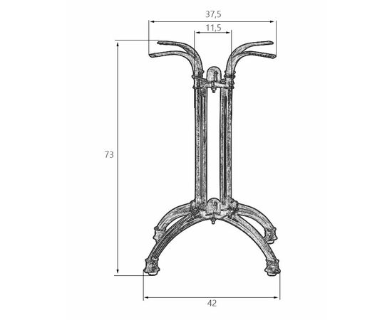 Подстолье обеденное DOBRIN MATEO, изображение 6 | Интернет магазин мебели и декора LifeDekor