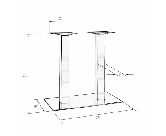 Подстолье обеденное DOBRIN EVAN WIDE, изображение 2 | Интернет магазин мебели и декора LifeDekor