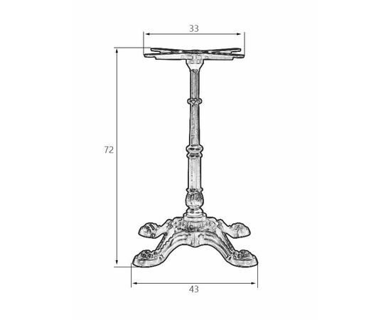 Подстолье обеденное DOBRIN LEONE, изображение 2 | Интернет магазин мебели и декора LifeDekor