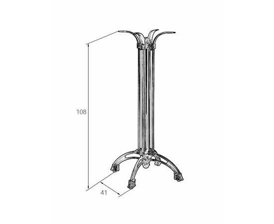 Подстолье барное DOBRIN LOUISE HIGH, изображение 6 | Интернет магазин мебели и декора LifeDekor