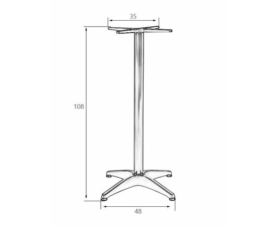 Подстолье барное DOBRIN DARREN HIGH, изображение 3 | Интернет магазин мебели и декора LifeDekor