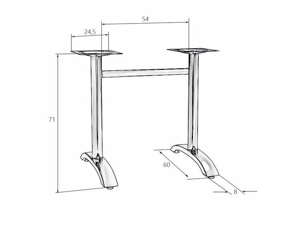 Подстолье обеденное DOBRIN DARREN WIDE, изображение 4 | Интернет магазин мебели и декора LifeDekor