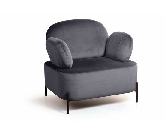 Кресло Dandy, бархат серый 27 | Интернет магазин мебели и декора LifeDekor