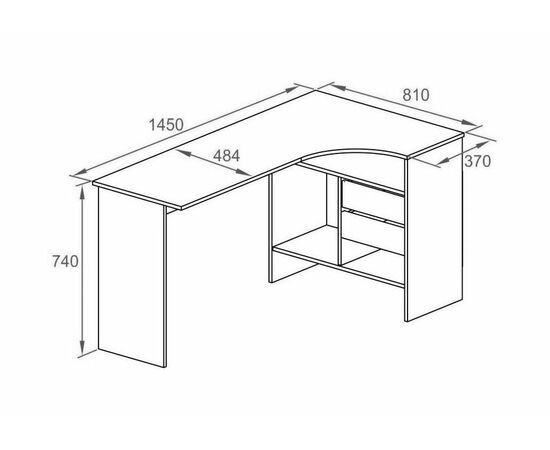 Стол СПм-25 правый белый, изображение 2 | Интернет магазин мебели и декора LifeDekor