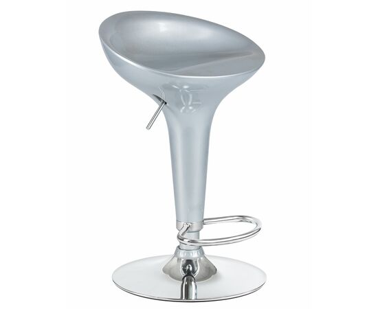 Стул барный DOBRIN BOMBA, серебряный металлик, Вариант: серебряный металлик, изображение 2 | Интернет магазин мебели и декора LifeDekor