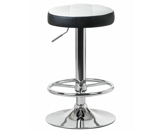 Табурет барный DOBRIN BRUNO, бело-чёрный, Вариант: бело-чёрный | Интернет магазин мебели и декора LifeDekor