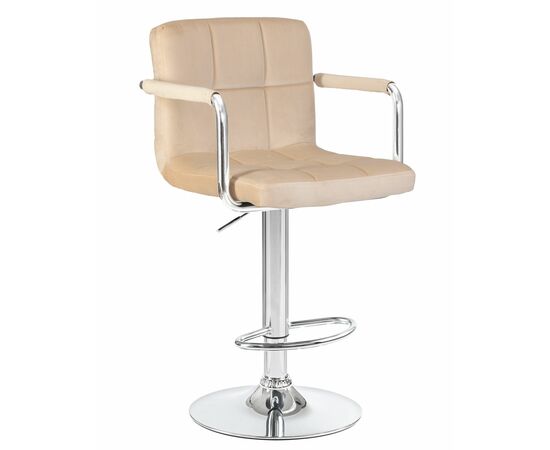 Стул барный DOBRIN KRUGER ARM, бежевый велюр (MJ9-10), Вариант: бежевый велюр (MJ9-10) | Интернет магазин мебели и декора LifeDekor