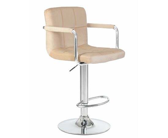 Стул барный DOBRIN KRUGER ARM, бежевый велюр (MJ9-10), Вариант: бежевый велюр (MJ9-10), изображение 2 | Интернет магазин мебели и декора LifeDekor