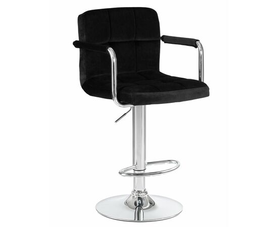 Стул барный DOBRIN KRUGER ARM, черный велюр (MJ9-101), Вариант: черный велюр (MJ9-101) | Интернет магазин мебели и декора LifeDekor