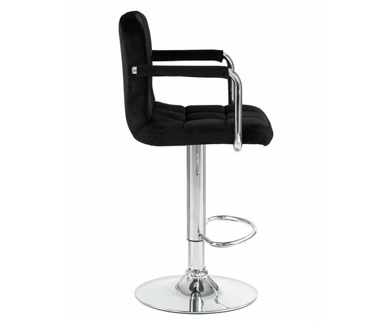 Стул барный DOBRIN KRUGER ARM, черный велюр (MJ9-101), Вариант: черный велюр (MJ9-101), изображение 3 | Интернет магазин мебели и декора LifeDekor