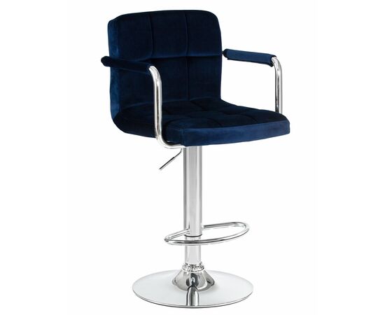 Стул барный DOBRIN KRUGER ARM, синий велюр (MJ9-117), Вариант: синий велюр (MJ9-117) | Интернет магазин мебели и декора LifeDekor