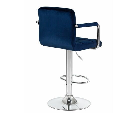 Стул барный DOBRIN KRUGER ARM, синий велюр (MJ9-117), Вариант: синий велюр (MJ9-117), изображение 4 | Интернет магазин мебели и декора LifeDekor