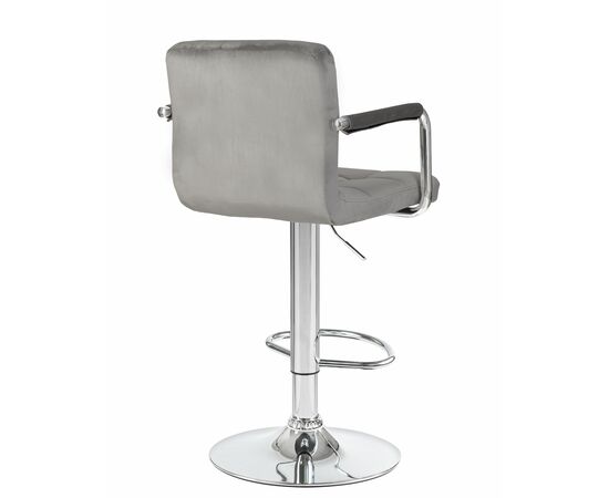 Стул барный DOBRIN KRUGER ARM, серый велюр (MJ9-75), Вариант: серый велюр (MJ9-75), изображение 4 | Интернет магазин мебели и декора LifeDekor
