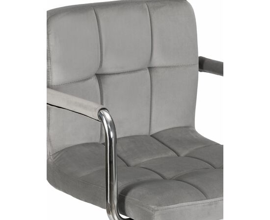 Стул барный DOBRIN KRUGER ARM, серый велюр (MJ9-75), Вариант: серый велюр (MJ9-75), изображение 7 | Интернет магазин мебели и декора LifeDekor