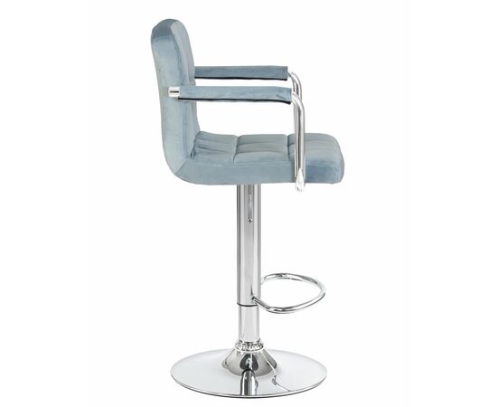 Стул барный DOBRIN KRUGER ARM, пудрово-голубой велюр (MJ9-74), Вариант: пудрово-голубой велюр (MJ9-74), изображение 3 | Интернет магазин мебели и декора LifeDekor