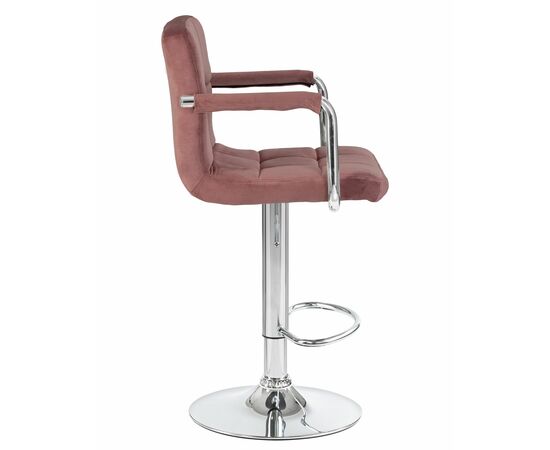 Стул барный DOBRIN KRUGER ARM, пудрово-розовый велюр (MJ9-32), Вариант: пудрово-розовый велюр (MJ9-32), изображение 3 | Интернет магазин мебели и декора LifeDekor