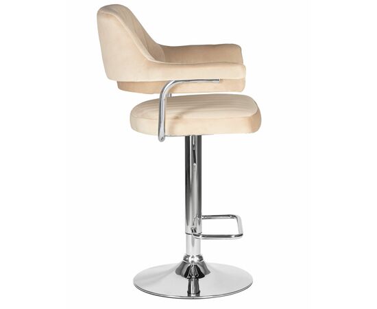 Стул барный DOBRIN CHARLY, бежевый велюр (MJ9-10), Вариант: бежевый велюр (MJ9-10), изображение 3 | Интернет магазин мебели и декора LifeDekor