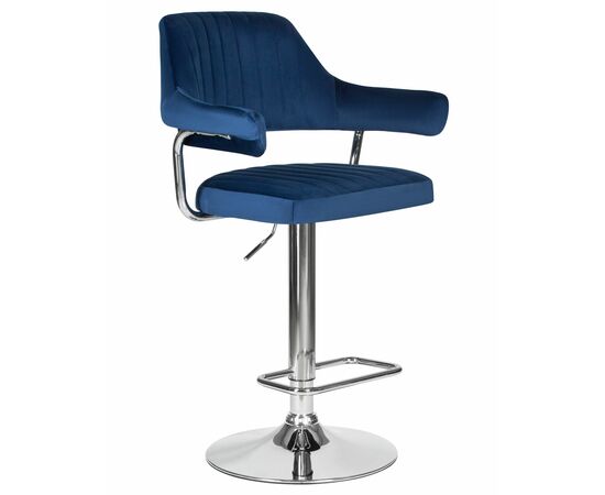 Стул барный DOBRIN CHARLY, синий велюр (MJ9-117), Вариант: синий велюр (MJ9-117), изображение 2 | Интернет магазин мебели и декора LifeDekor