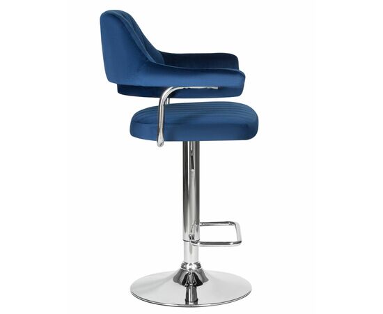 Стул барный DOBRIN CHARLY, синий велюр (MJ9-117), Вариант: синий велюр (MJ9-117), изображение 3 | Интернет магазин мебели и декора LifeDekor