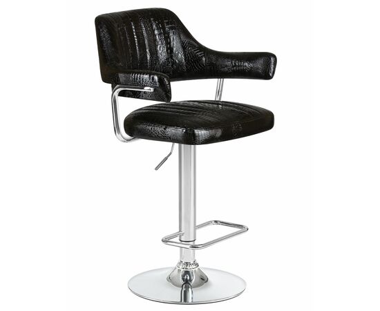 Стул барный DOBRIN CHARLY, чёрный крокодил, Вариант: чёрный крокодил, изображение 2 | Интернет магазин мебели и декора LifeDekor