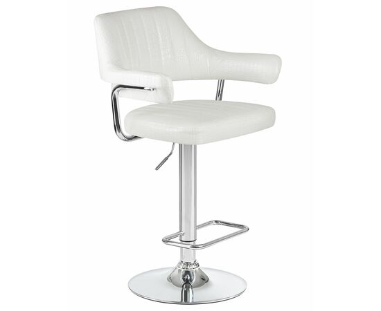 Стул барный DOBRIN CHARLY, белый крокодил, Вариант: белый крокодил, изображение 2 | Интернет магазин мебели и декора LifeDekor