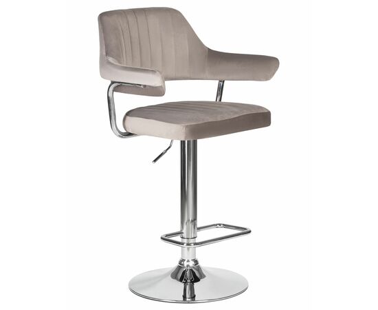 Стул барный DOBRIN CHARLY, серый велюр (MJ9-75), Вариант: серый велюр (MJ9-75), изображение 2 | Интернет магазин мебели и декора LifeDekor