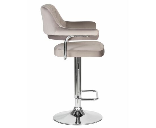 Стул барный DOBRIN CHARLY, серый велюр (MJ9-75), Вариант: серый велюр (MJ9-75), изображение 3 | Интернет магазин мебели и декора LifeDekor