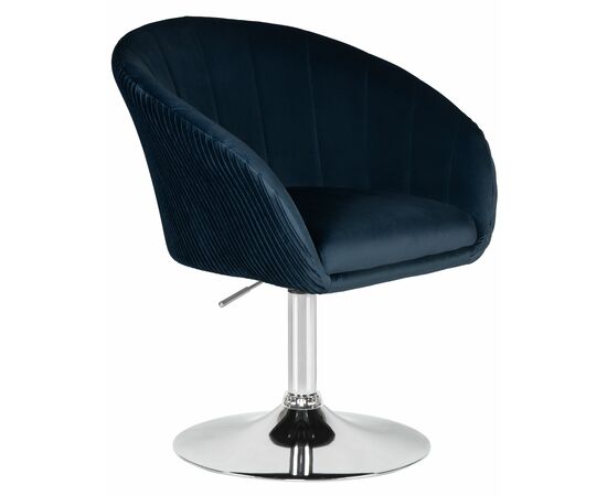 Кресло дизайнерское DOBRIN EDISON, синий велюр (1922-20), Вариант: синий велюр (1922-20), изображение 2 | Интернет магазин мебели и декора LifeDekor