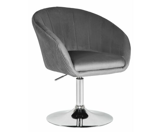 Кресло дизайнерское DOBRIN EDISON, серый велюр (1922-19), Вариант: серый велюр (1922-19) | Интернет магазин мебели и декора LifeDekor