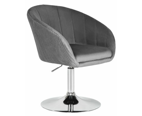 Кресло дизайнерское DOBRIN EDISON, серый велюр (1922-19), Вариант: серый велюр (1922-19), изображение 2 | Интернет магазин мебели и декора LifeDekor