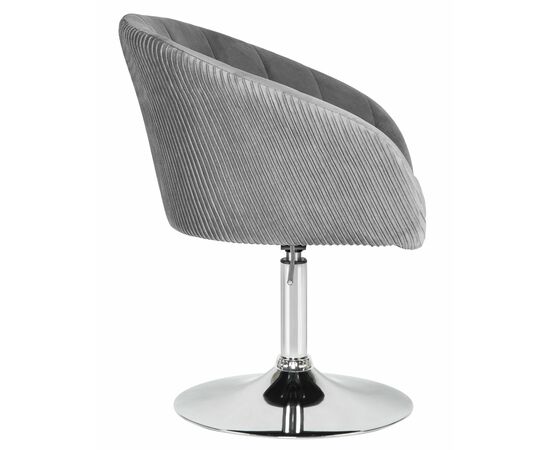 Кресло дизайнерское DOBRIN EDISON, серый велюр (1922-19), Вариант: серый велюр (1922-19), изображение 3 | Интернет магазин мебели и декора LifeDekor