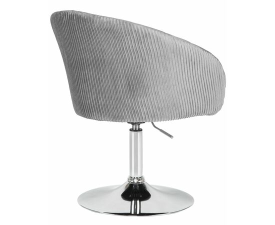 Кресло дизайнерское DOBRIN EDISON, серый велюр (1922-19), Вариант: серый велюр (1922-19), изображение 4 | Интернет магазин мебели и декора LifeDekor