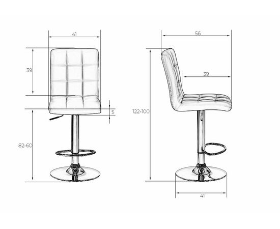 Стул барный DOBRIN KRUGER, античный кремовый, Вариант: античный кремовый, изображение 2 | Интернет магазин мебели и декора LifeDekor
