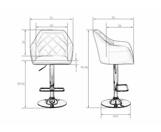Стул барный DOBRIN VICTOR, чёрный, Вариант: чёрный, изображение 7 | Интернет магазин мебели и декора LifeDekor