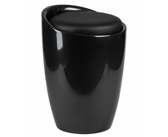 Табурет с местом для хранения LM-1100, чёрный, Вариант: чёрный, изображение 2 | Интернет магазин мебели и декора LifeDekor