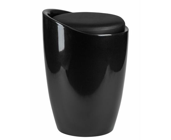 Табурет с местом для хранения LM-1100, чёрный, Вариант: чёрный, изображение 3 | Интернет магазин мебели и декора LifeDekor