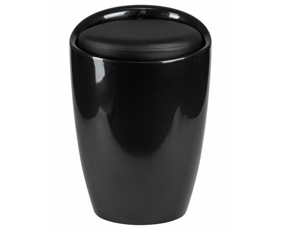 Табурет с местом для хранения LM-1100, чёрный, Вариант: чёрный, изображение 6 | Интернет магазин мебели и декора LifeDekor