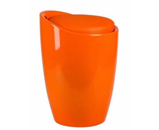 Табурет с местом для хранения LM-1100, оранжевый, Вариант: оранжевый, изображение 3 | Интернет магазин мебели и декора LifeDekor